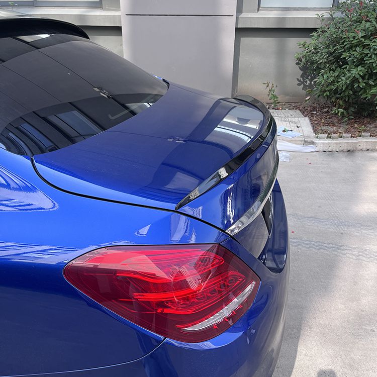 Gloss Black Boot Spoiler Lip For Mercedes E-Class W213 Saloon (2016+) - C63 / AMG Style