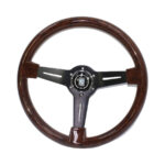 Classic Woodgrain Steering with Black Spokes