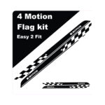 VW 4 Motion Racing Flag Design Door Vinyl Stripe Sticker Kit