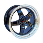 18" GR8803 5/114 Gloss Black Machine Lip Alloy Wheels