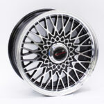 15" M1272 4/100 & 4/114 Gloss Black Machine Lip Alloy Wheels