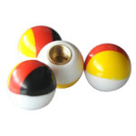 German Flag Ball Design Wheel Valve Caps
