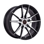 18" A-Line Baltic 5/100 Black Machine Face Alloy Wheels