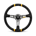 Momo Steering Wheel Ultra 350 Black with Yellow Trim