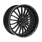 19" 0235 5/112 Black Machine Face Alloy Wheels