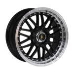 17" VOGUE 4/100 & 4/108 Black Machine Lip Alloy Wheels