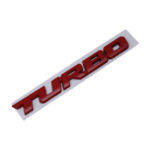 3D Raised "Turbo" Sticker Badge (Red) 12x1.5cm