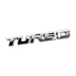 3D Raised "Turbo" Sticker Badge (Chrome ) 12x1.5cm