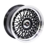 15" Racing Hart Essex 4/100 & 4/108 Black Machine Face Alloy Wheels