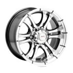 14" A-Line Fear Black Machine Face 4/114 7j ET0 72.5 Alloy Wheels