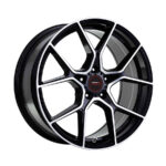 18" A-Line Master Black Machine Face 5/100 8j ET35 Flow Forming 73.1 900kg Alloy Wheels