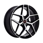20" A-Line Monaco Black Machine Face 5/114 8.5j ET35 Flow Forming 73.1 900kg Alloy Wheels