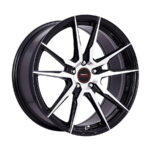 17" A-Line Baltic Black Machine Face 5/120 8j ET35 Flow Forming 72.6 Alloy Wheels