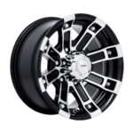 15" A-Line Lynx Black Machine Face 6/139 7.5j ET0 108.1 Alloy Wheels