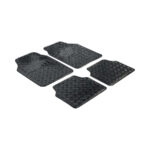 Plastic Aluminium Design Gloss Black Car Floor Mats