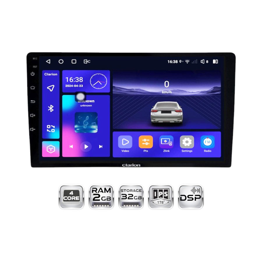 GL-300 Clarion GL-300 9" Android Multi Media Player with Bluetooth & FM Radio - Image 1