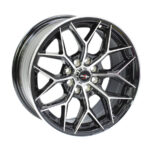 15" Racing Hart Venom 4/100 & 4/108 Silver with Black Machine Lip Alloy Wheels