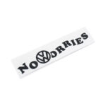 VW No Worries Black Vinyl Sticker - 12x3cm