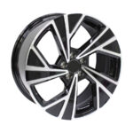17" GRF7651 5/100 Black Machine Face Alloy Wheels