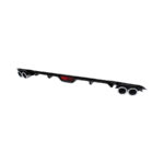 Universal Gloss Black Rear Diffuser with Brakelight & Double Sided Twin-Pipes