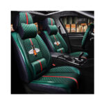 Luxury Italian Design Inspired Seat Cover & Steering Cover Set (Green)