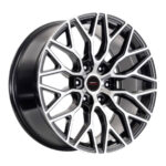 17" A-Line Scar 5/112 Black Machine Face Alloy Wheels