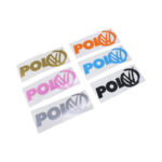 VW Polo Logo Style Vinyl Sticker (pink) 12x5cm