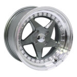 15" MM M7905 4/100 Gunmetal Alloy Wheels