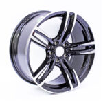 19" QS EM4 5x120 Black Machine Face Narrow & Wide Alloy Wheels
