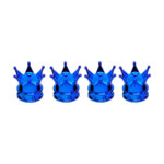 Novelty Tyre Valve Cap with Crown Design (Blue)