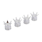 Novelty Tyre Valve Cap with Round Cap Design (Silver)