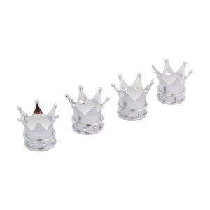 Novelty Tyre Valve Cap with Round Cap Design (Silver)