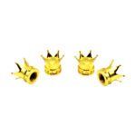 Novelty Tyre Valve Cap with Crown Design (Gold)