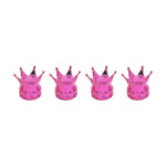 Novelty Tyre Valve Cap with Crown Design (Purple)