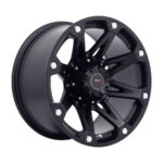 14" A-Line Hazard 5/114 Stealth Black Alloy Wheels  5/114 PCD 0 offset 7J width 73.1mm center bore Sold as a set of 4