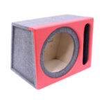 12" Single Subwoofer Enclosure with Vinyl Trim & Slotted Port (Red)