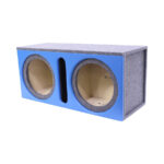 12" Double Subwoofer Enclosure with Vinyl Trim & Slotted Port (Blue)