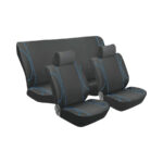 Stingray Monaco Design 6piece Front & Rear Seat Cover set - Black & Blue