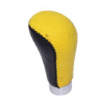 Universal Black & Yellow Leather Gear Shift Knob