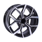 15" 5563 5/100 Black Machine Face Alloy Wheels