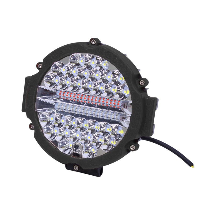 LED360B SUV 7INCH BLK LED360 7" 65LED Emergency Strobe - Black Casing with Blue/Red Strobe & White Spotlight (each) - Image 1