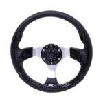 NR Racing Sport Steering Wheel - Black with Gloss Black Finish - 320mm