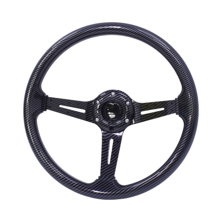 100963 NR Racing Drift Design Carbon Fibre Design Sport Steering Wheel - 345mm - Image 1