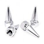 Silver Short Spike Aluminium Valve Caps – Durable Air Caps