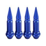 Blue Long Spike Aluminium Valve Caps