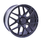 19" M8113 5/112 Matt Black Machine Lip Alloy Wheels