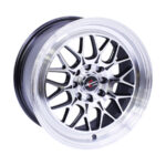 15" Racing Hart Rizley 4/100 & 4/108 Silver Face with Black Inner Alloy Wheels