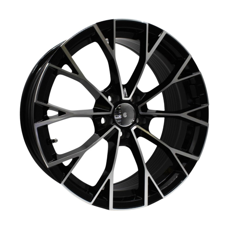 M8554 17" M8554 5/100 Black Machine Face Alloy Wheels - Image 1