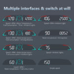 OBDH-B3 OBD2 Head-Up Display – Real-Time Speed, RPM, Temp, Voltage & Fuel Monitor - Image 3