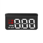 M3 OBD2 Head-Up Display – White Text HUD with Speed, Temp, Voltage, RPM & Fault Alarms